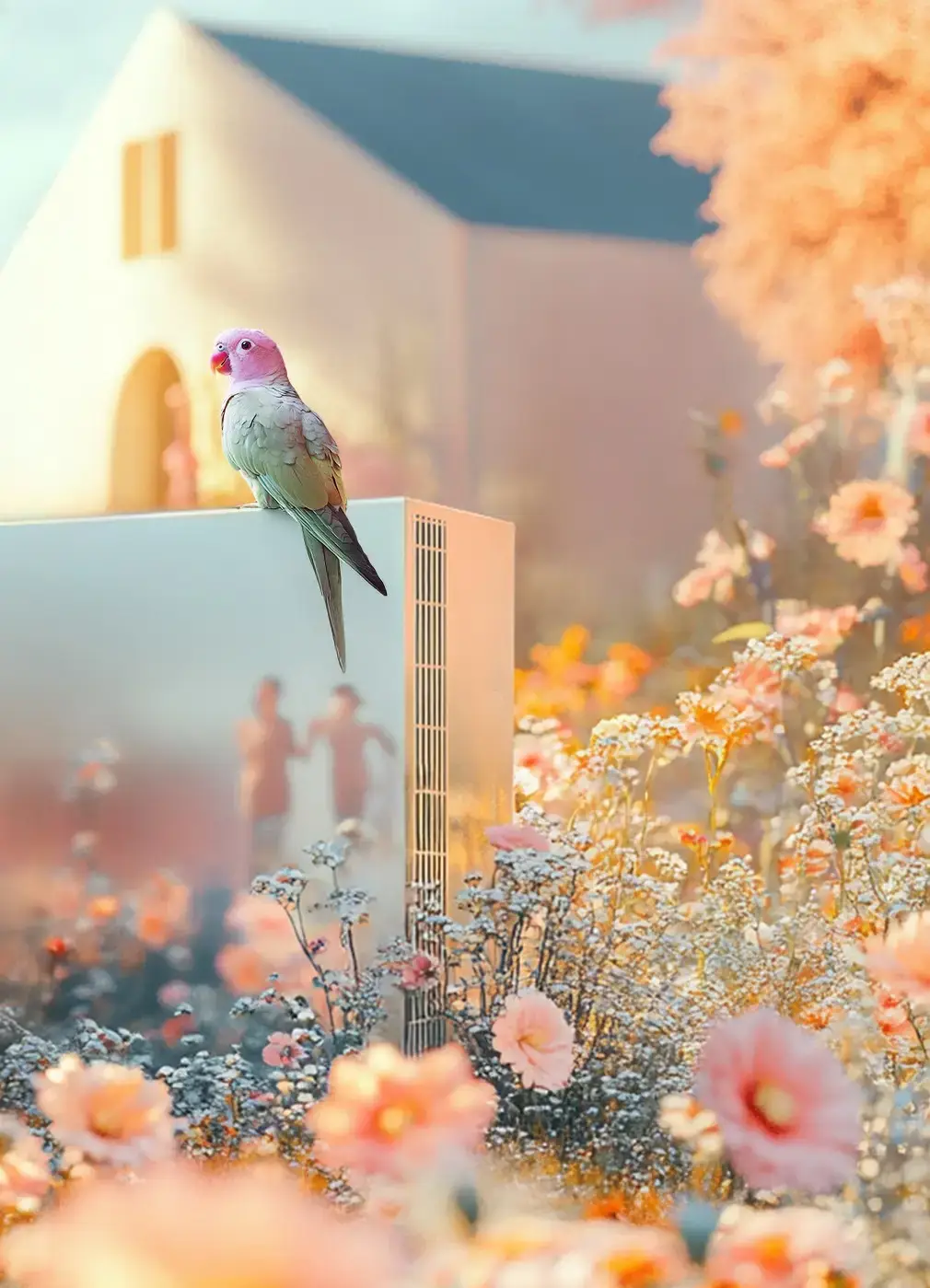 Het pump with parrot
