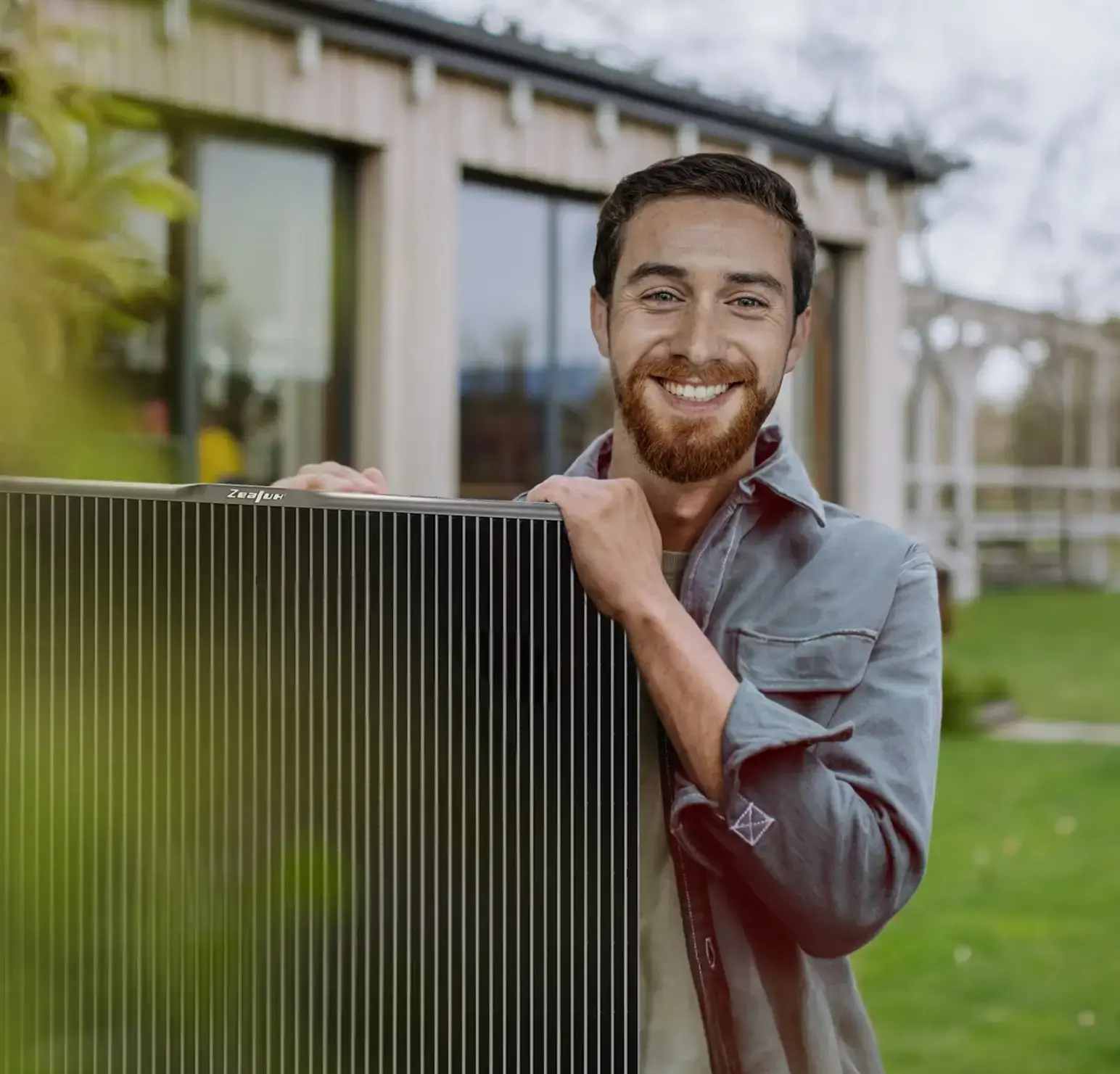 Man with heat pump